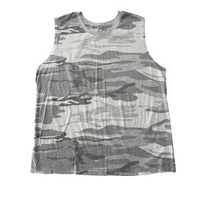 Zoe & Liv Women's Gray Camo Print Tank Top - Size XXL - NWT